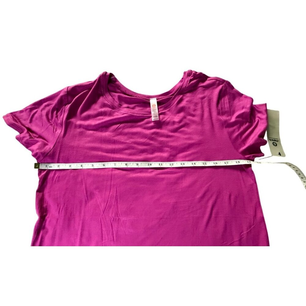 Womens Short Sleeve T-shirt By Mono B Size Large Bright Pink NWT - Picture 7 of 12